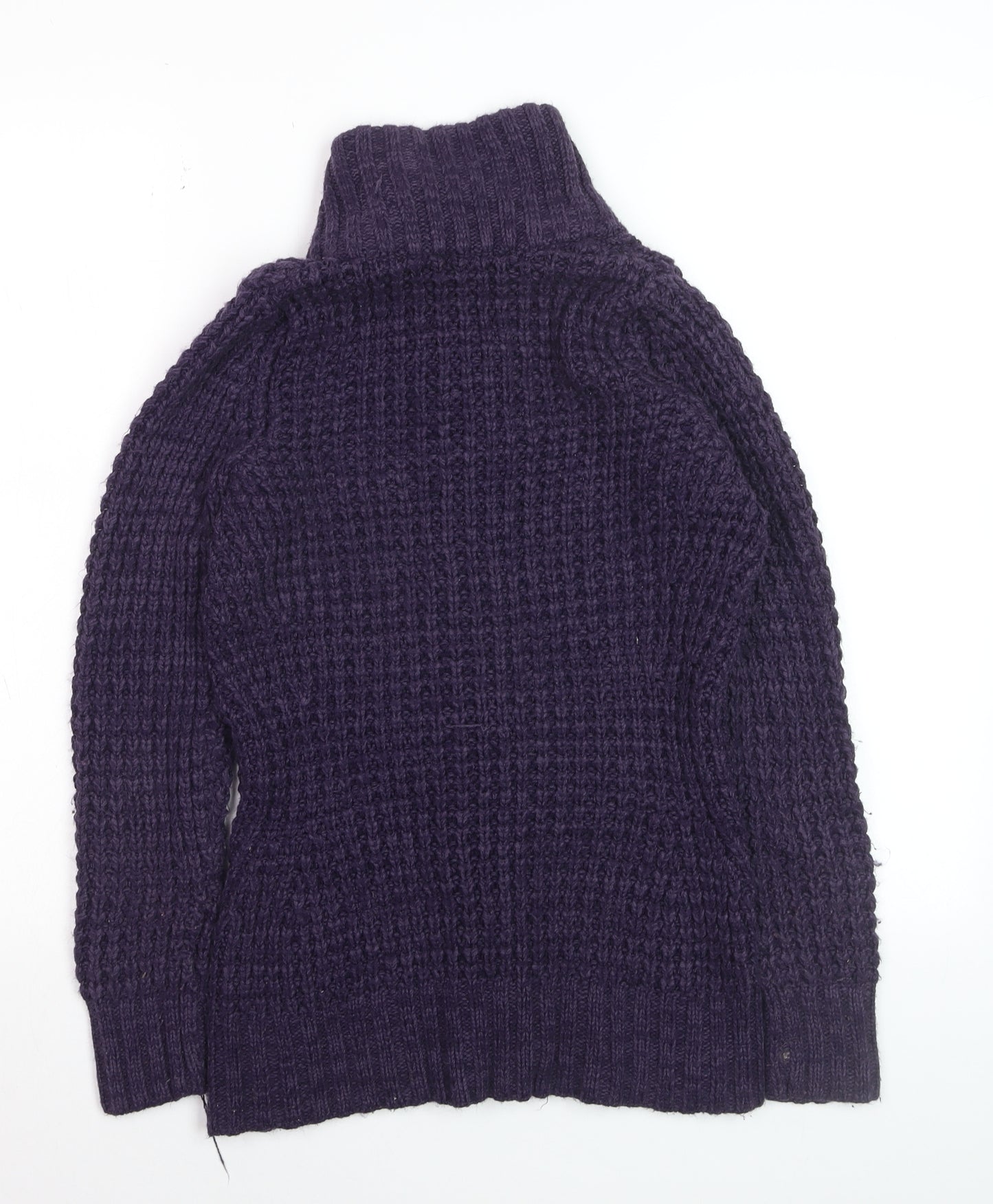 George Women Purple Cable-Knit Button Cardigan UK 8 Petite