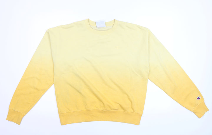 Champion Men's Yellow Small Pullover Crew Neck Sweatshirt