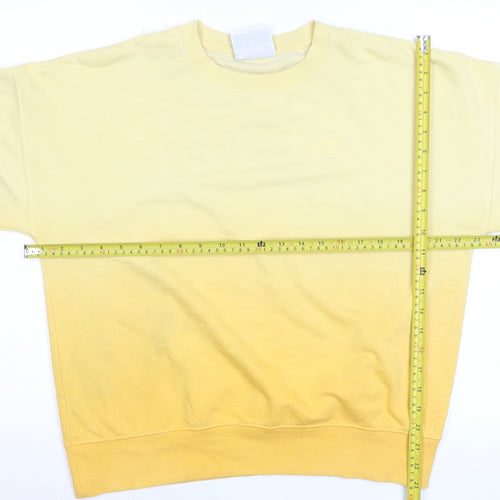 Champion Men's Yellow Small Pullover Crew Neck Sweatshirt