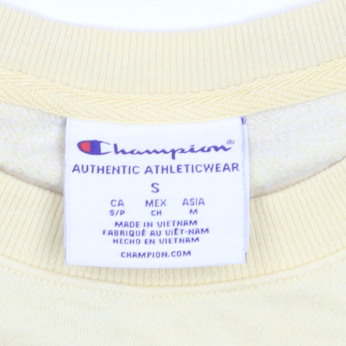 Champion Men's Yellow Small Pullover Crew Neck Sweatshirt
