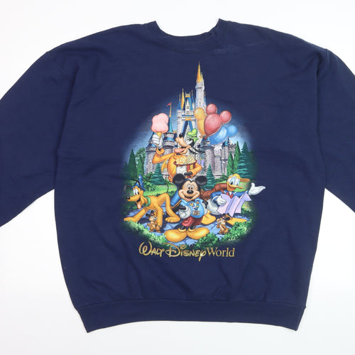 Hanes Disney Men’s Blue XL Pullover Sweatshirt Mickey Graphic