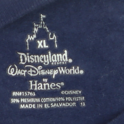 Hanes Disney Men’s Blue XL Pullover Sweatshirt Mickey Graphic