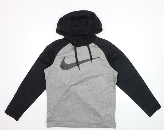 Nike Men's Grey Dri-FIT Pullover Hoodie Small Sportswear