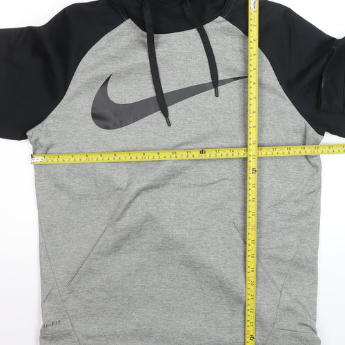 Nike Men's Grey Dri-FIT Pullover Hoodie Small Sportswear