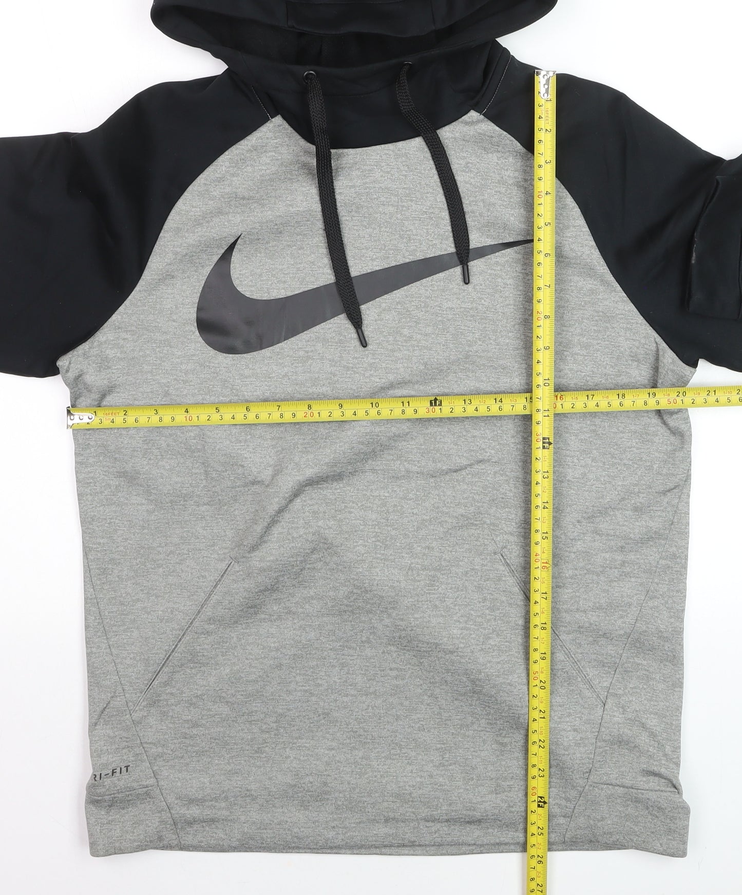Nike Men's Grey Dri-FIT Pullover Hoodie Small Sportswear