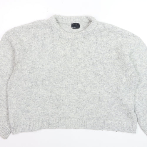ASOS DESIGN Women’s Grey Chunky Knit Pullover Jumper L