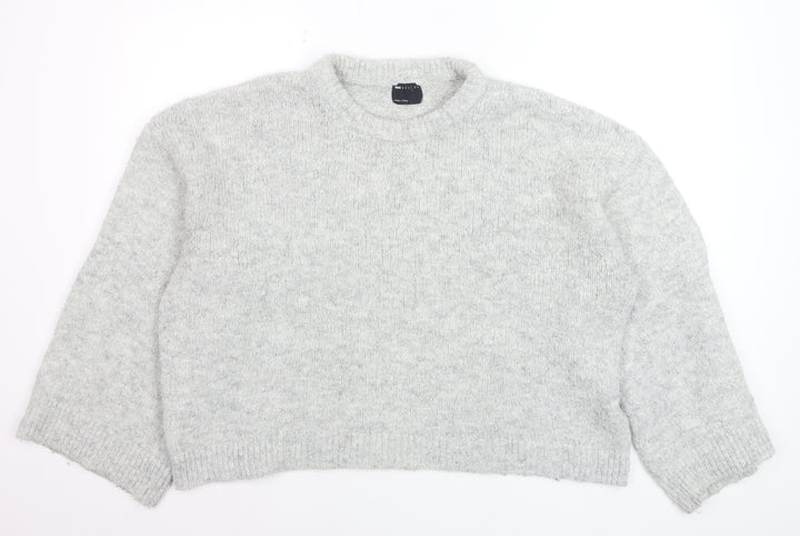ASOS DESIGN Women’s Grey Chunky Knit Pullover Jumper L