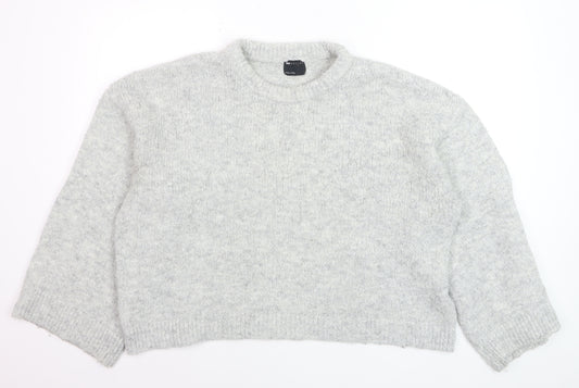 ASOS DESIGN Women’s Grey Chunky Knit Pullover Jumper L