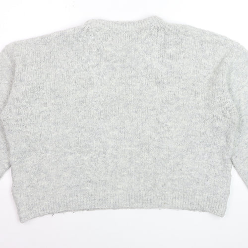 ASOS DESIGN Women’s Grey Chunky Knit Pullover Jumper L