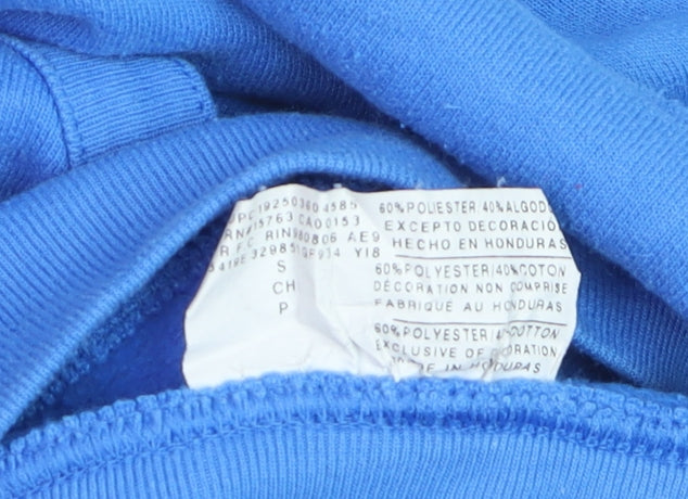 Champion Men's Blue Pullover Hoodie Small Logo Athletic Sweatshirt