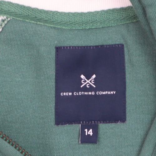 Crew Clothing Women’s Green & Pink Stripe 1/2 Zip Sweatshirt Size 14