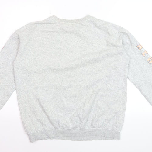 H&M Womens Grey Long Sleeve Crew Neck NYC Graphic Sweatshirt Size 14Y+