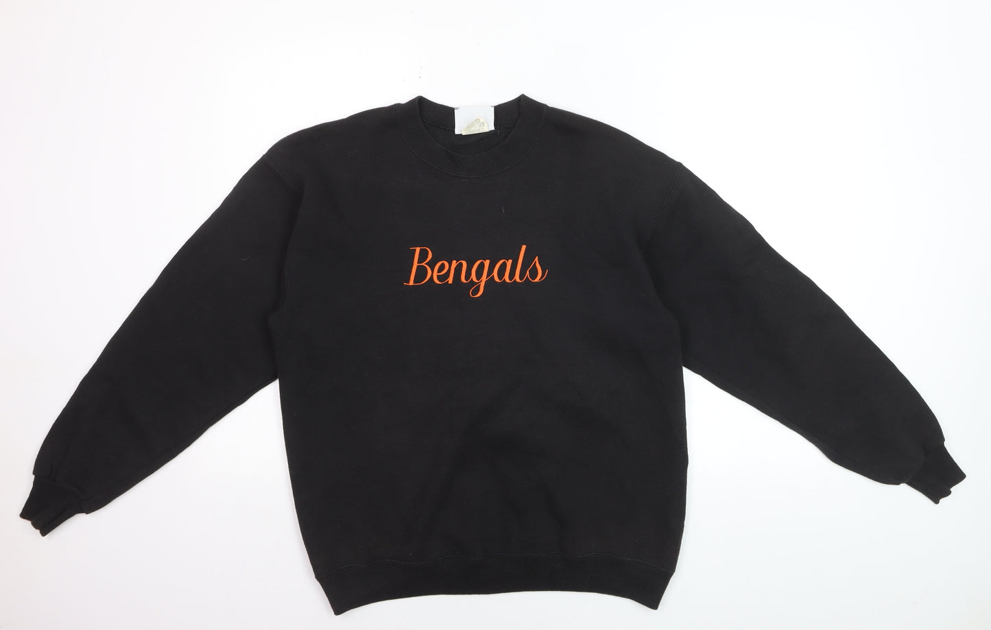 Lee Men's Black Bengals Embroidered Crew Neck Sweatshirt M