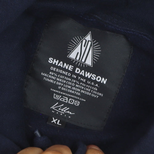 Shane Dawson Men's Blue Pullover Hoodie XL Graphic Fleece