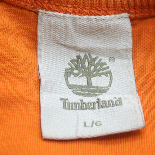 Timberland Womens Orange Cotton Crew Neck Pullover Sweatshirt L