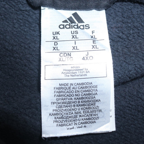 Adidas Men's Black XL Full Zip Hoodie Sweatshirt Sportswear