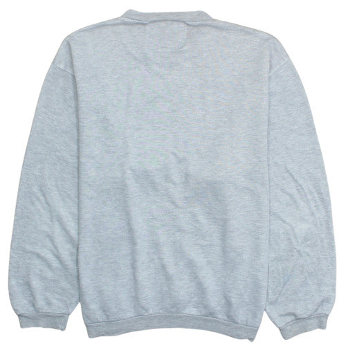 Kappa Men's Grey Pullover Sweatshirt L Vintage Crew Neck Sports Logo