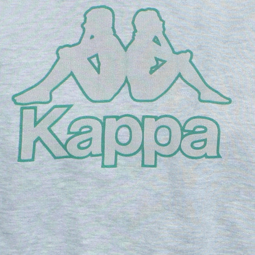 Kappa Men's Grey Pullover Sweatshirt L Vintage Crew Neck Sports Logo