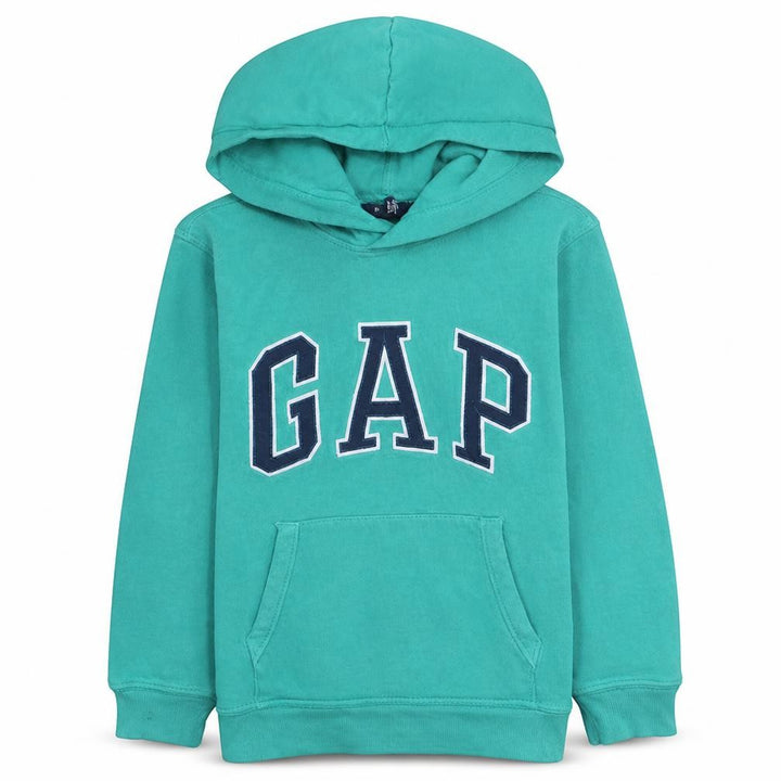 Gap Boys Green Pullover Hoodie 8 Years Logo Fleece Sweatshirt