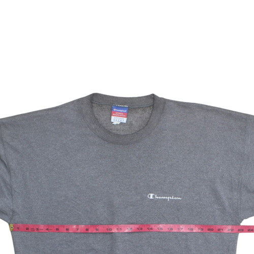 Champion Men Grey Pullover Crew Neck Sweatshirt Size L