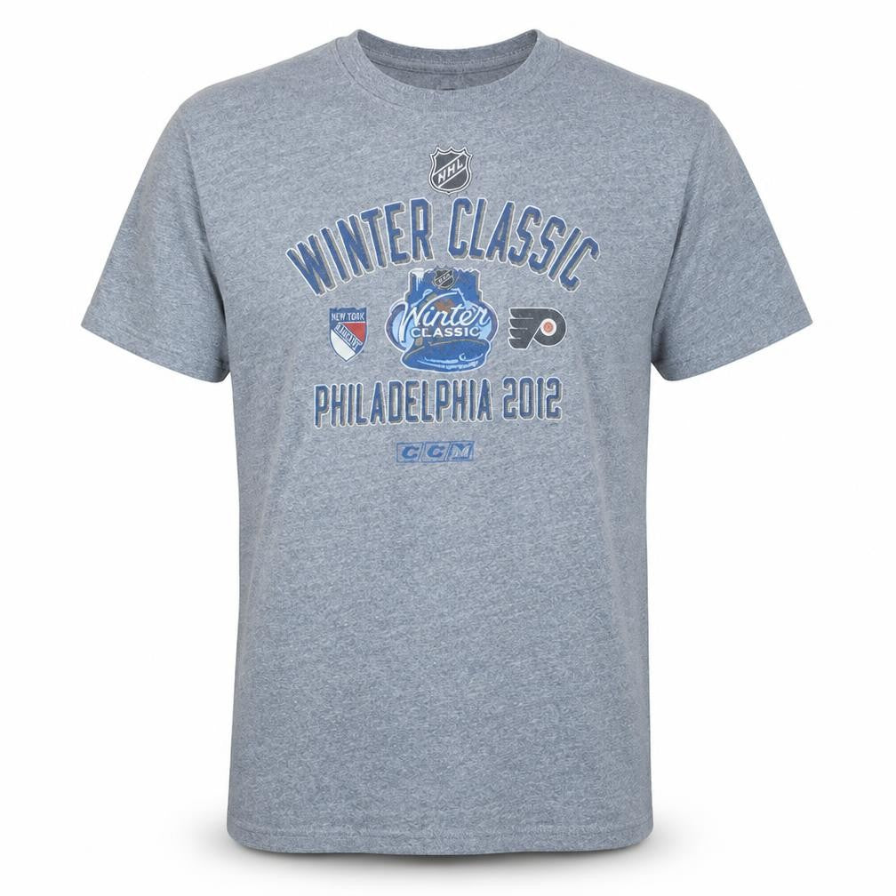 Front view of CCM Men's Grey Winter Classic 2012 NHL Graphic T-Shirt XL