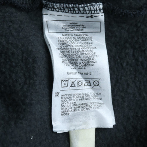 Adidas Mens Black Pullover Hoodie L Regular Fit Fleece Sportswear