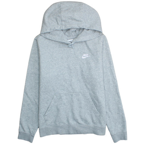 Nike Men's Grey Pullover Hoodie M Regular Fit Fleece Sweatshirt