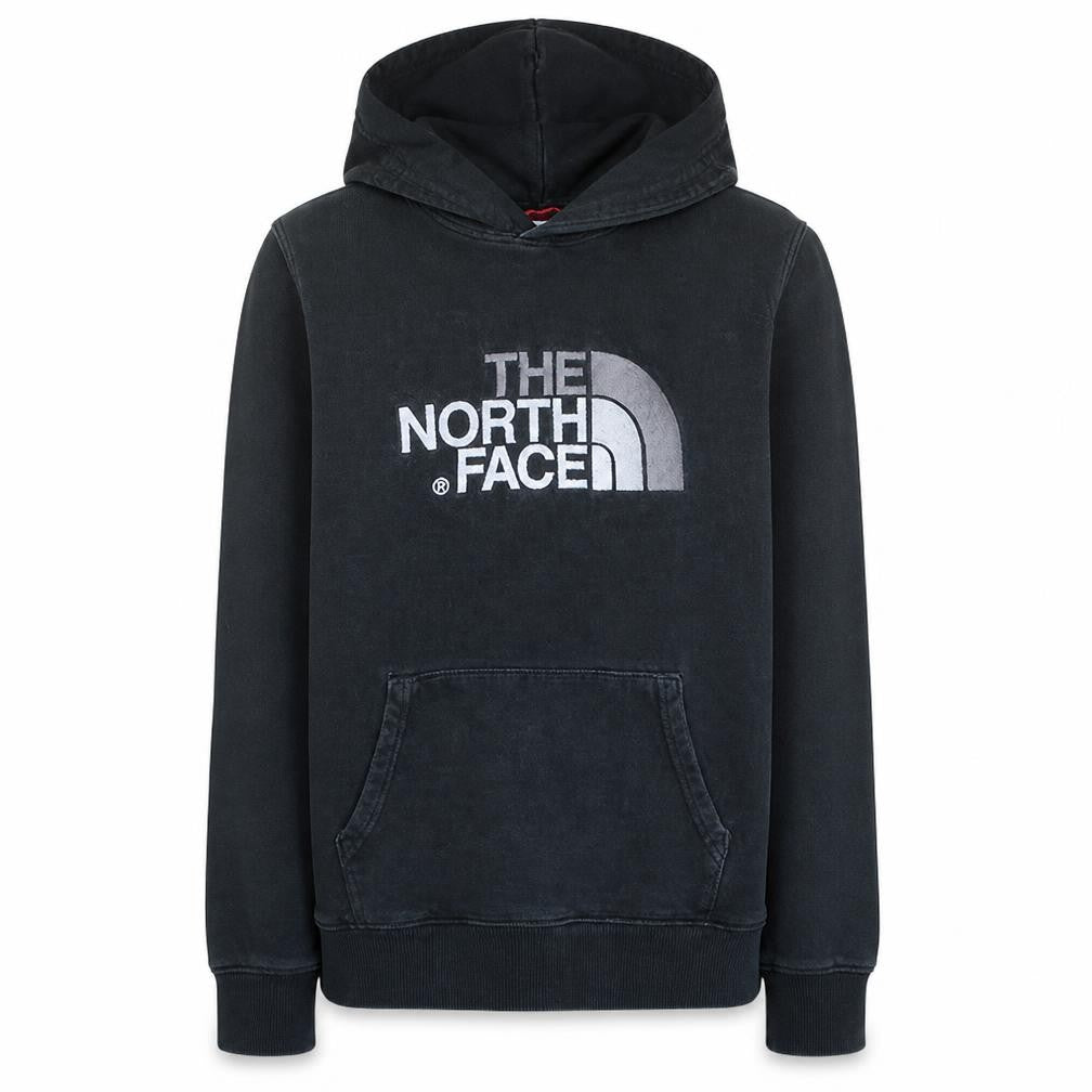 Front view of The North Face Teens Black XL Pullover Hoodie with Logo