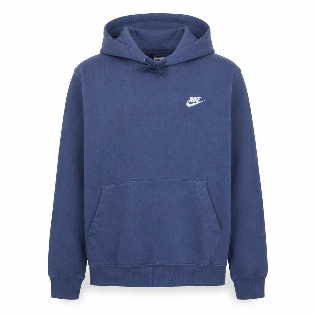 Front view of Nike Men's Blue Pullover Hoodie L Fleece Sportswear