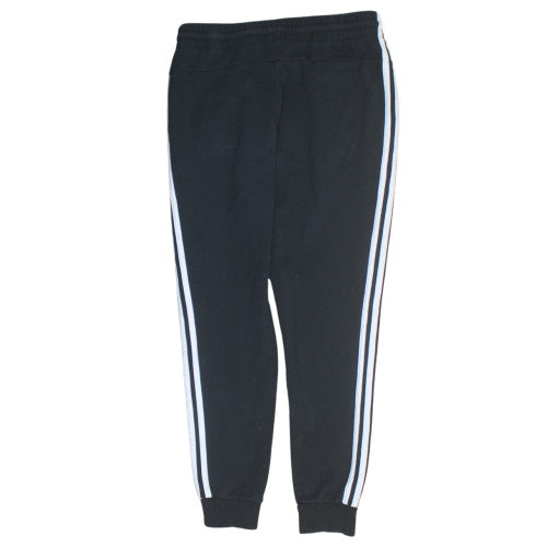 Adidas Men's Black Medium Jogger Sweatpants with Side Stripes