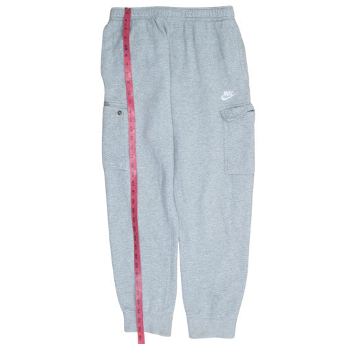 Nike Men's Grey Jogger Fleece Cargo Sweatpants M Regular Fit