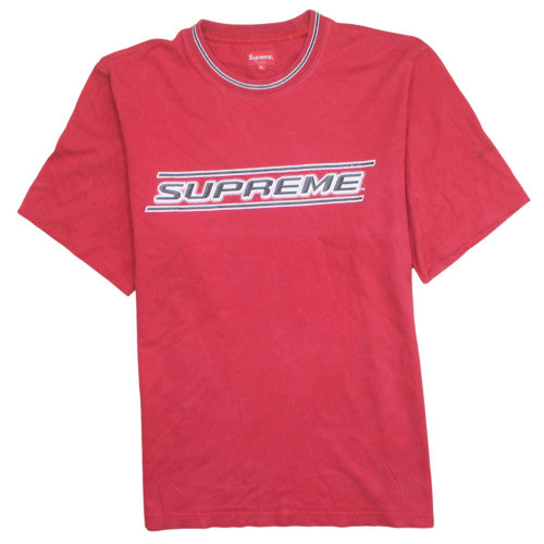 Supreme Men's Red XL Crew Neck Graphic Cotton T-Shirt