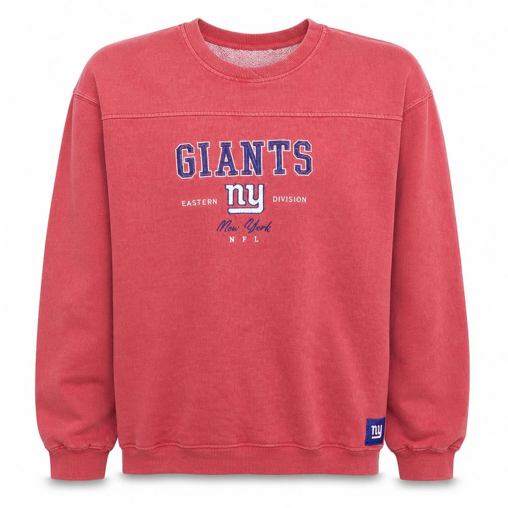 Front view of NFL New York Giants Men's Red Pullover Sweatshirt M Embroidered Fleece