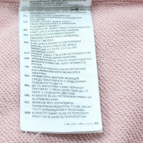 Adidas Men Pink Crew Neck Pullover Sweatshirt M Logo Sportswear