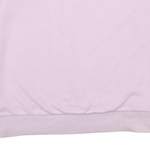 Adidas Men Pink Crew Neck Pullover Sweatshirt M Logo Sportswear