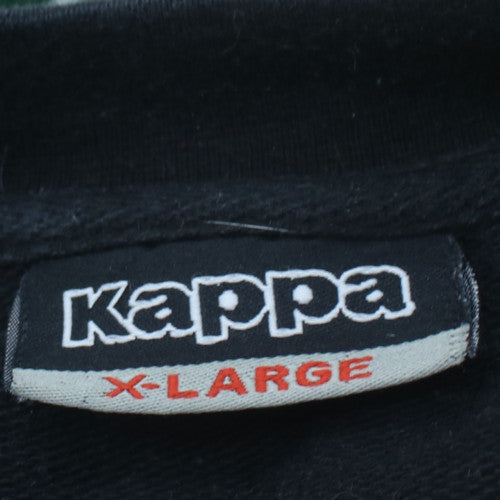 Kappa Mens Black XL Classic Crew Neck Sweatshirt