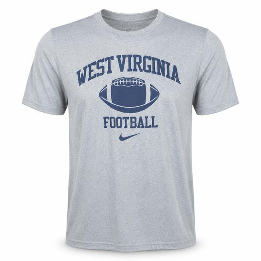 Nike Men’s Grey West Virginia Football Dri-Fit Athletic T-Shirt 2XL