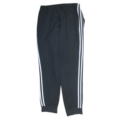 Adidas Men's Black Jogger Sweatpants M Fleece Elastic Waist Side Stripe