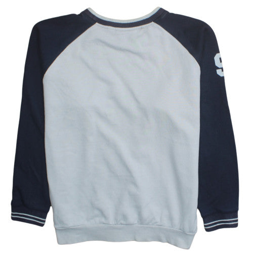 Puma Men’s White Navy XL Pullover Sweatshirt Graphic Logo Fleece