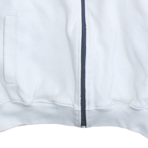 Fred Perry Mens White Track Jacket M Sportswear Full Zip Retro Style