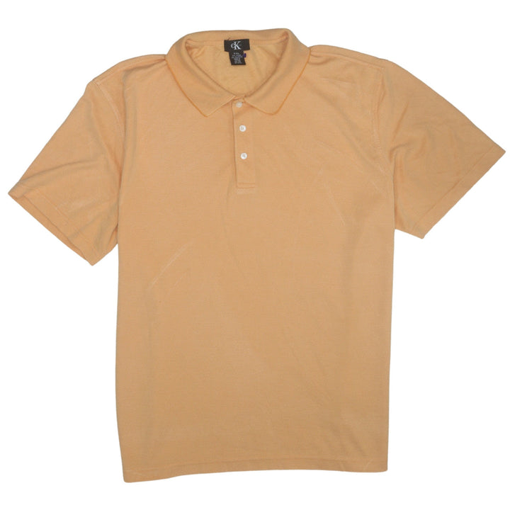 Calvin Klein Men's Beige 2XL Short Sleeve Polo Shirt