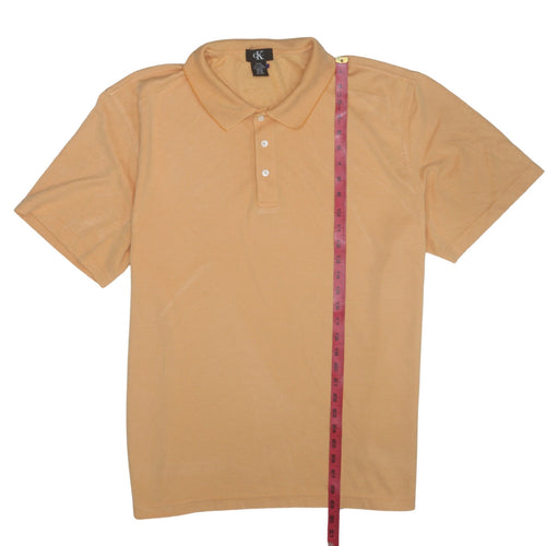 Calvin Klein Men's Beige 2XL Short Sleeve Polo Shirt