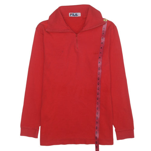 FILA Boys Red 1/4 Zip Collared Henley Sweatshirt Size 22