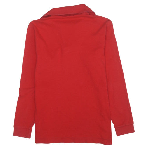 FILA Boys Red 1/4 Zip Collared Henley Sweatshirt Size 22