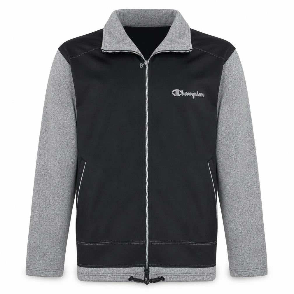 Champion Men's Black XL Track Jacket Fleece Lined Full Zip