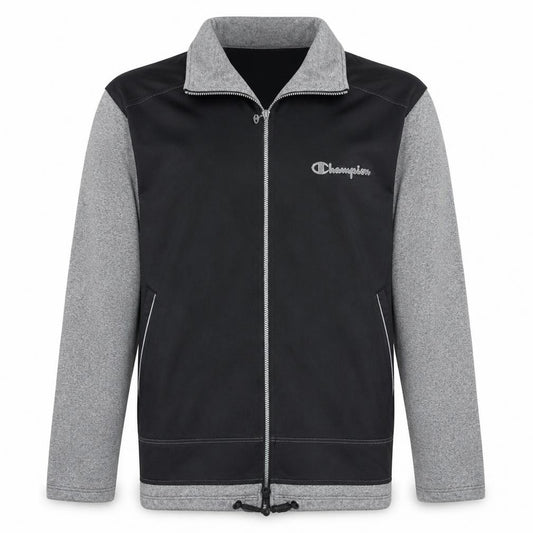Champion Men's Black XL Track Jacket Fleece Lined Full Zip