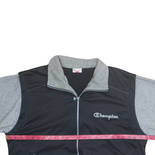 Champion Men's Black XL Track Jacket Fleece Lined Full Zip