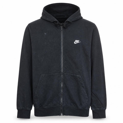 Nike Mens Black Full Zip Hoodie Medium Fleece Sweatshirt