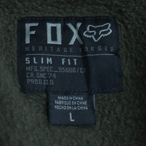 Fox Men's Green Slim Fit Full Zip Activewear Jacket L