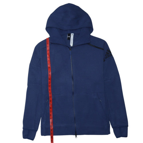 Adidas Men's Blue Full Zip Hoodie Size M Regular Fit